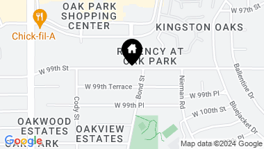 Map of 11309 W 99th Street, Overland Park KS, 66214