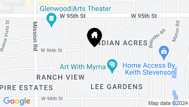 Map of 9614 WINDSOR Street, Overland Park KS, 66206