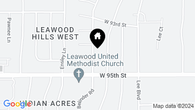 Map of 9421 Belinder Road, Leawood KS, 66206