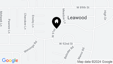 Map of 2821 W 91st Street, Leawood KS, 66206