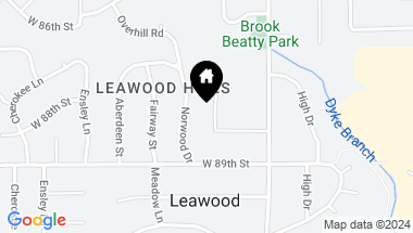 Map of 8720 Meadow Lane, Leawood KS, 66206