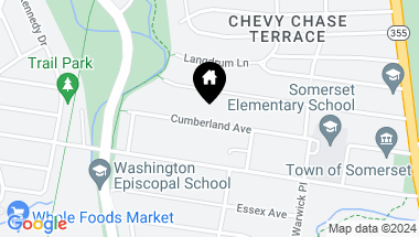 Map of 4815 Cumberland Ave, Chevy Chase MD, 20815