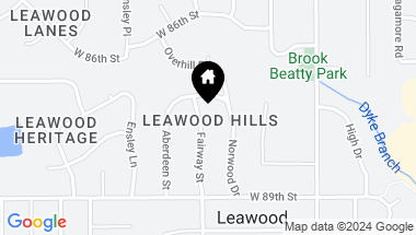 Map of 8731 Fairway Street, Leawood KS, 66206