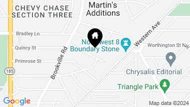 Map of 151 Quincy St, Chevy Chase MD, 20815
