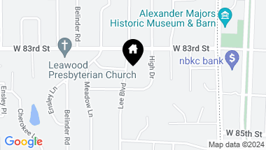Map of 8317 Lee Boulevard, Leawood KS, 66206