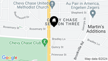 Map of 3806 Raymond Street , Chevy Chase MD, 20815