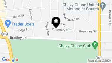 Map of 4204 Rosemary St, Chevy Chase MD, 20815
