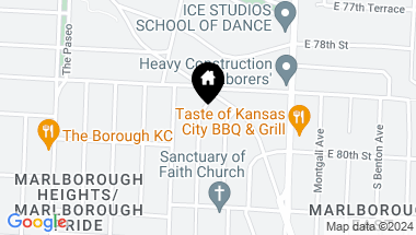 Map of 7921 Park Avenue, Kansas City MO, 64132