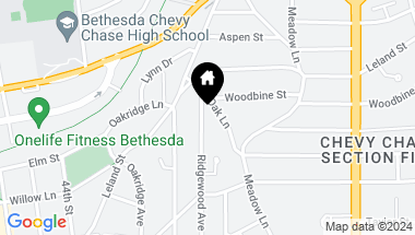 Map of 7415 Ridgewood Ave, Chevy Chase MD, 20815