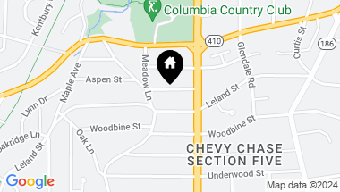 Map of 3912 Aspen St, Chevy Chase MD, 20815