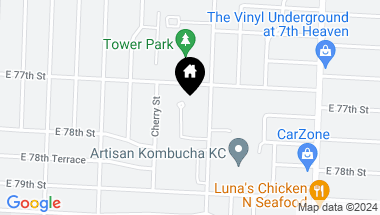 Map of 7713 Kenwood Avenue, Kansas City MO, 64131