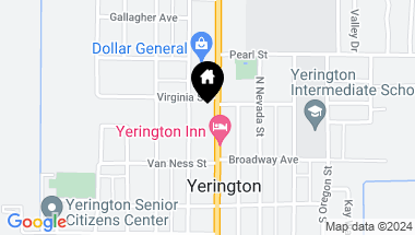 Map of 45 N Main Street, Yerington NV, 89447