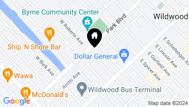 Map of 205 W Roberts Avenue Unit: 3 Right, Wildwood NJ, 08260