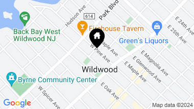 Map of 206 W Pine Avenue, Wildwood NJ, 08260