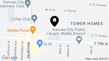 Map of 20 W 74th Terrace, Kansas City MO, 64114