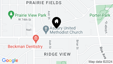 Map of 7425 Ash Street, Prairie Village KS, 66208