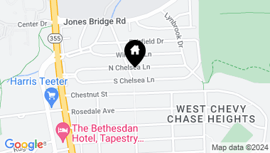 Map of 4557 S Chelsea Ln, Bethesda MD, 20814