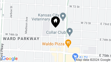 Map of 7328 Washington Street, Kansas City MO, 64114