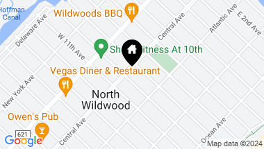 Map of 907 Central Avenue, North Wildwood NJ, 08260