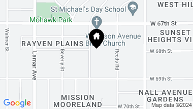 Map of 6801 Woodson Street, Overland Park KS, 66204