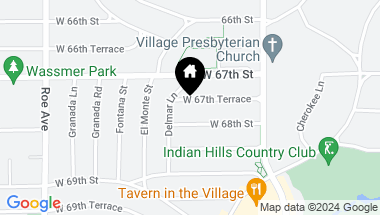 Map of 4123 W 67th Terrace, Prairie Village KS, 66208