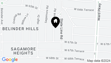 Map of 6531 Overbrook Road, Mission Hills KS, 66208