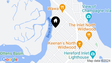 Map of 100 Delaware Avenue, North Wildwood NJ, 08260