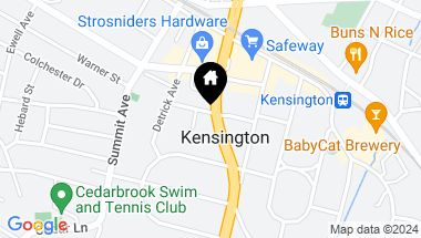 Map of 3820 Warner St, Kensington MD, 20895