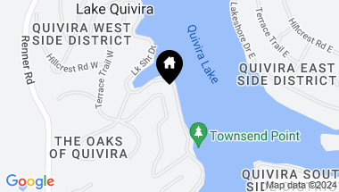 Map of 340 Lakeshore Drive W, Lake Quivira KS, 66217