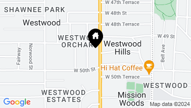 Map of 4944 Rainbow Boulevard, Westwood KS, 66205