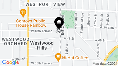 Map of 1901 W 48th Terrace, Westwood Hills KS, 66205