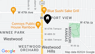 Map of 2202 W 47th Terrace, Westwood KS, 66205