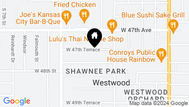 Map of 2813 W 47th Terrace, Westwood KS, 66205