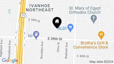 Map of 3828 Olive Street, Kansas City MO, 64109