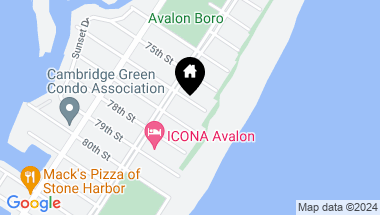 Map of 162 76th Street, Avalon NJ, 08202