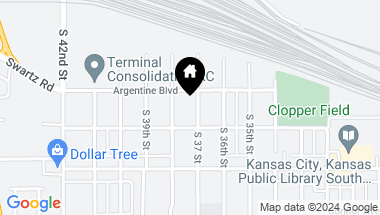 Map of 1214 S 37th Street, Kansas City KS, 66106