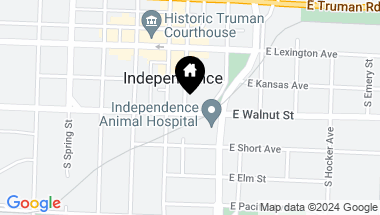 Map of 118 E Walnut Street, Independence MO, 64050