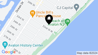 Map of 45 W 32nd Street, Avalon NJ, 08202