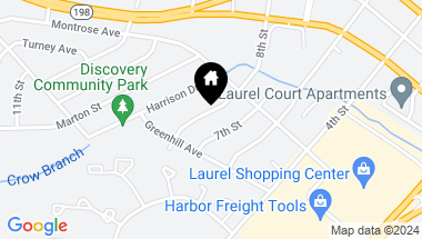 Map of 1012 8th St, Laurel MD, 20707