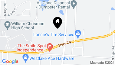 Map of 1220 Dickinson Street, Independence MO, 64050