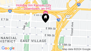 Map of 700 E 8th Street Unit: PH5, Kansas City MO, 64106
