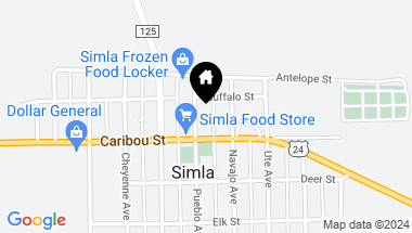Map of 216 Pueblo Avenue, Simla CO, 80835