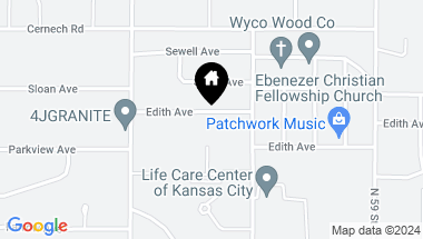 Map of 6133 Edith Avenue, Kansas City KS, 66104