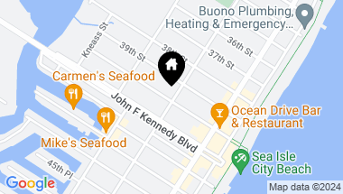 Map of 207 40th Street Unit: West, Sea Isle City NJ, 08243