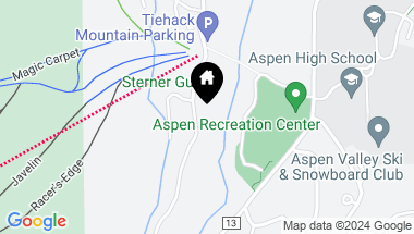 Map of 1230 S Tiehack Road, Aspen CO, 81611