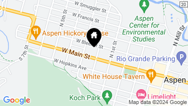 Map of 109 N Second Street, Aspen CO, 81611