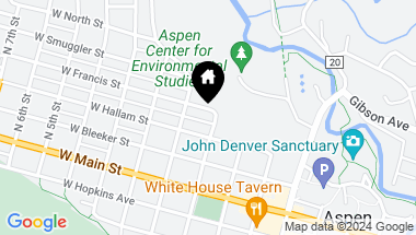 Map of 101 W Francis Street, Aspen CO, 81611