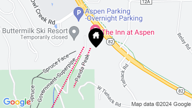 Map of 38750 Highway 82, #1166, Aspen CO, 81611