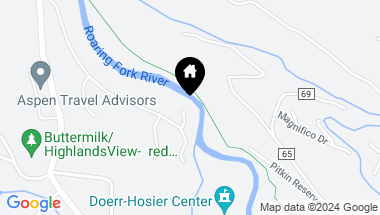 Map of 1150 River Drive & 1160 Black Birch Drive, Aspen CO, 81611