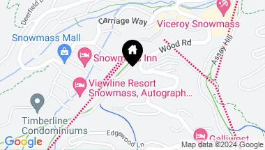 Map of 411 Wood Road, #2, Snowmass Village CO, 81615